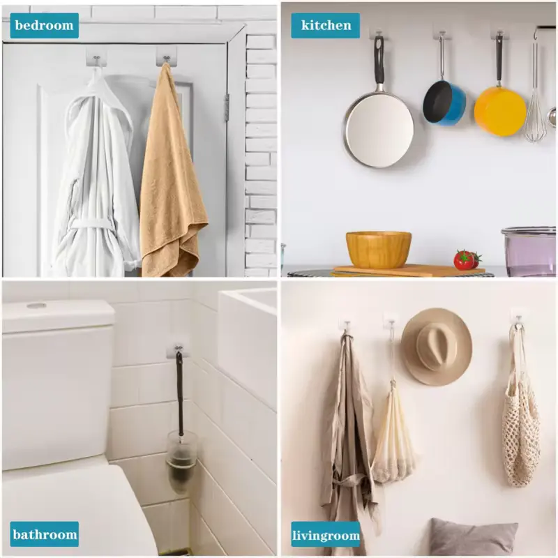 Goodinary® Adhesive Wall Hooks (10 Pcs) - Goodinary