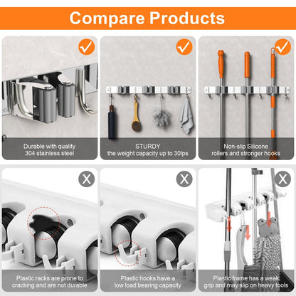 ShowrCove™ Broom Holder Rack