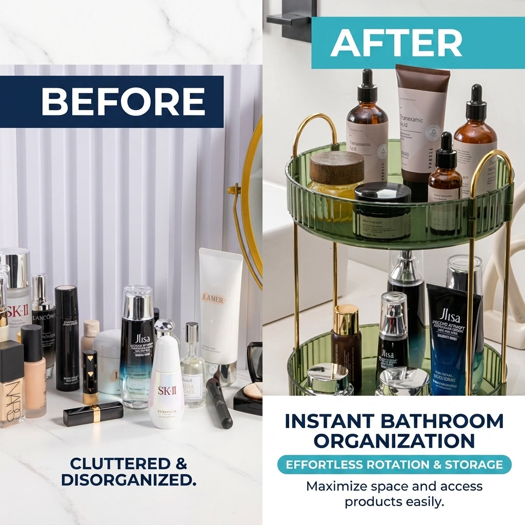 ShowrCove™ Rotating Makeup Organizer