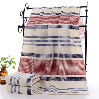 Goodinary® Cotton Honeycomb Waffle Soft Bath Towel (2 Pcs)