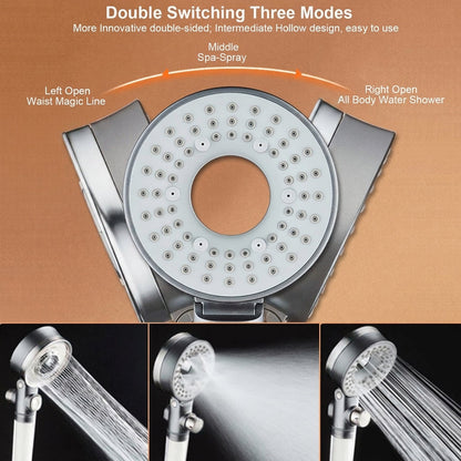 ShowrCove™ 3 Spray Modes Double Sided Shower Head