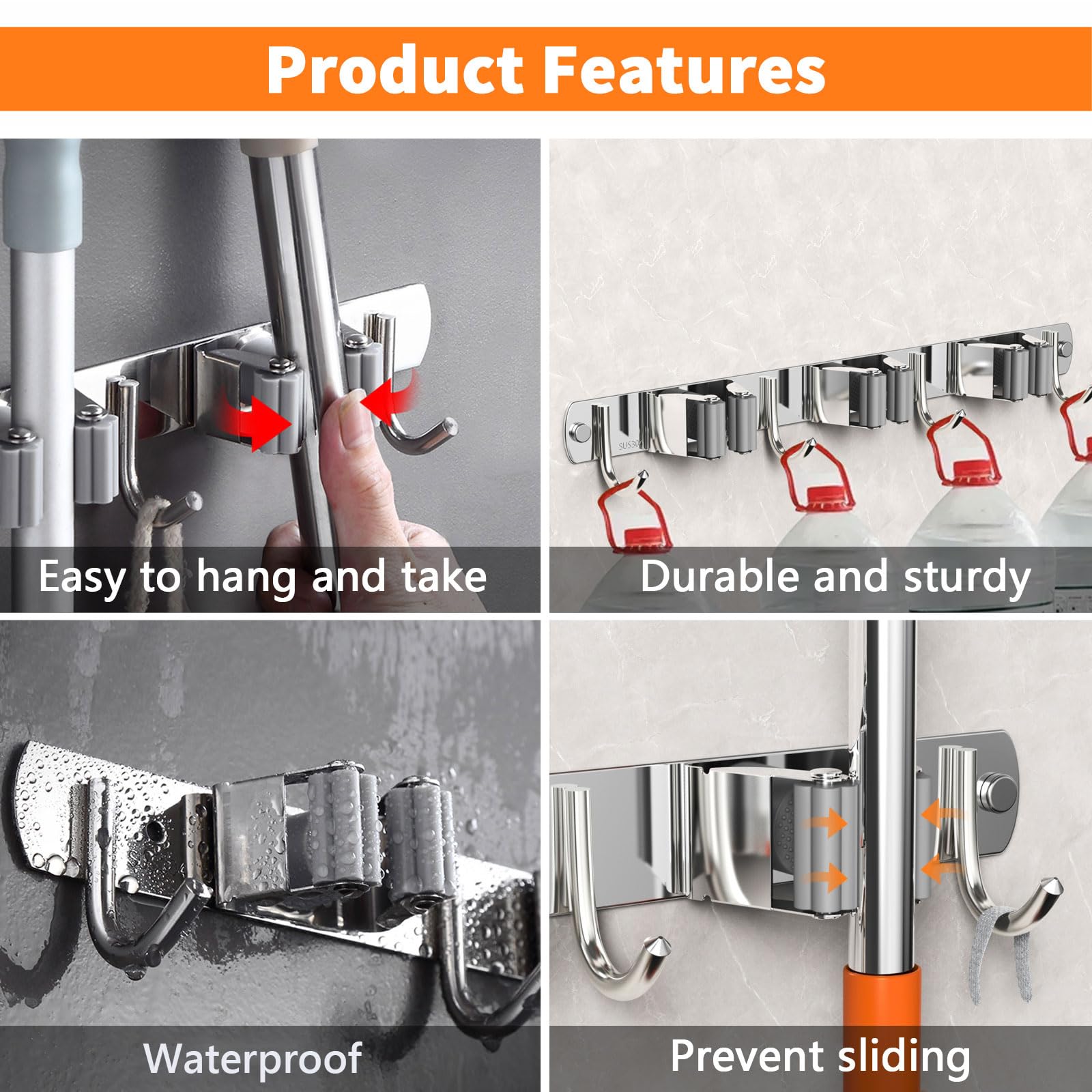 ShowrCove™ Broom Holder Rack