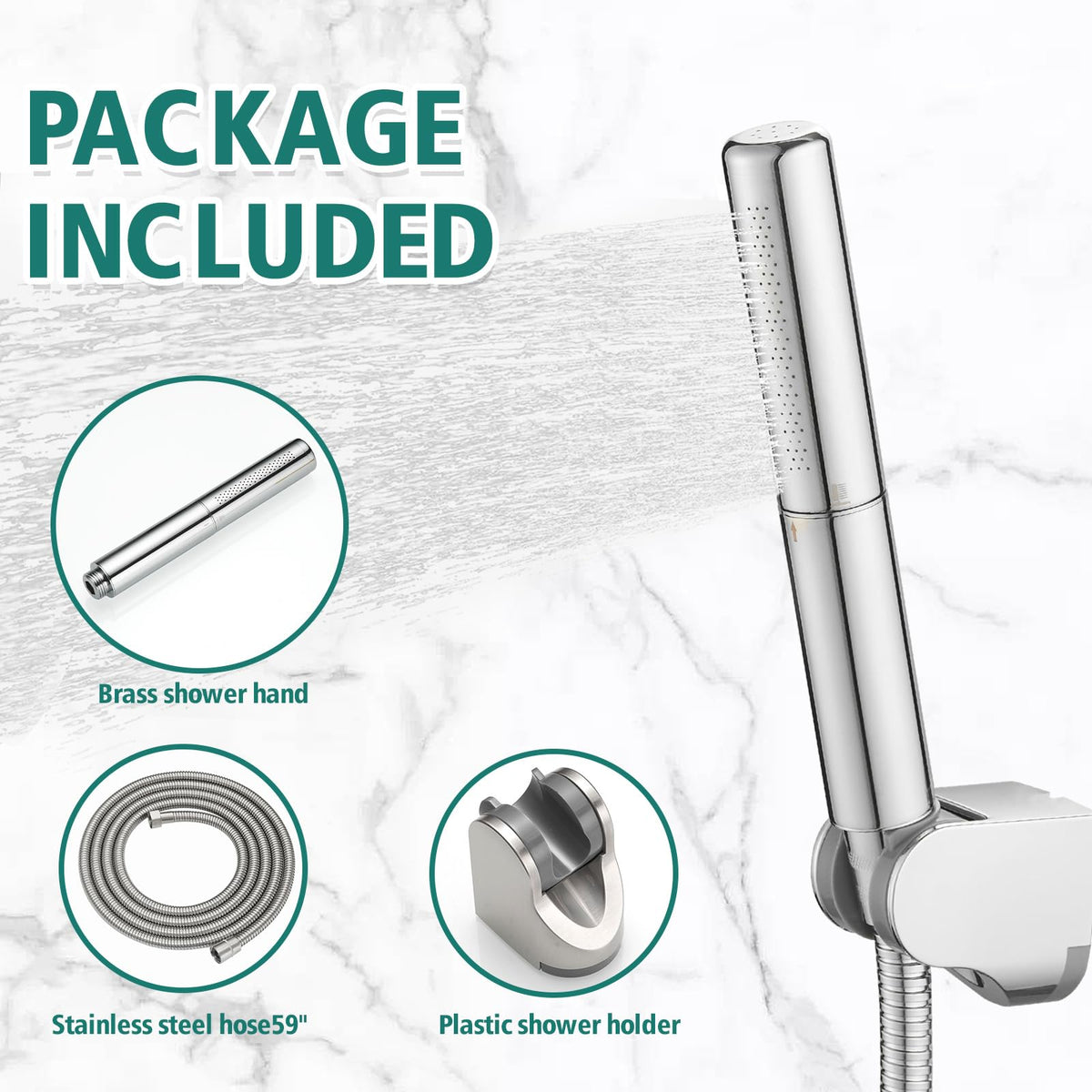 ShowrCove™ Brass Shower Sprayer Set