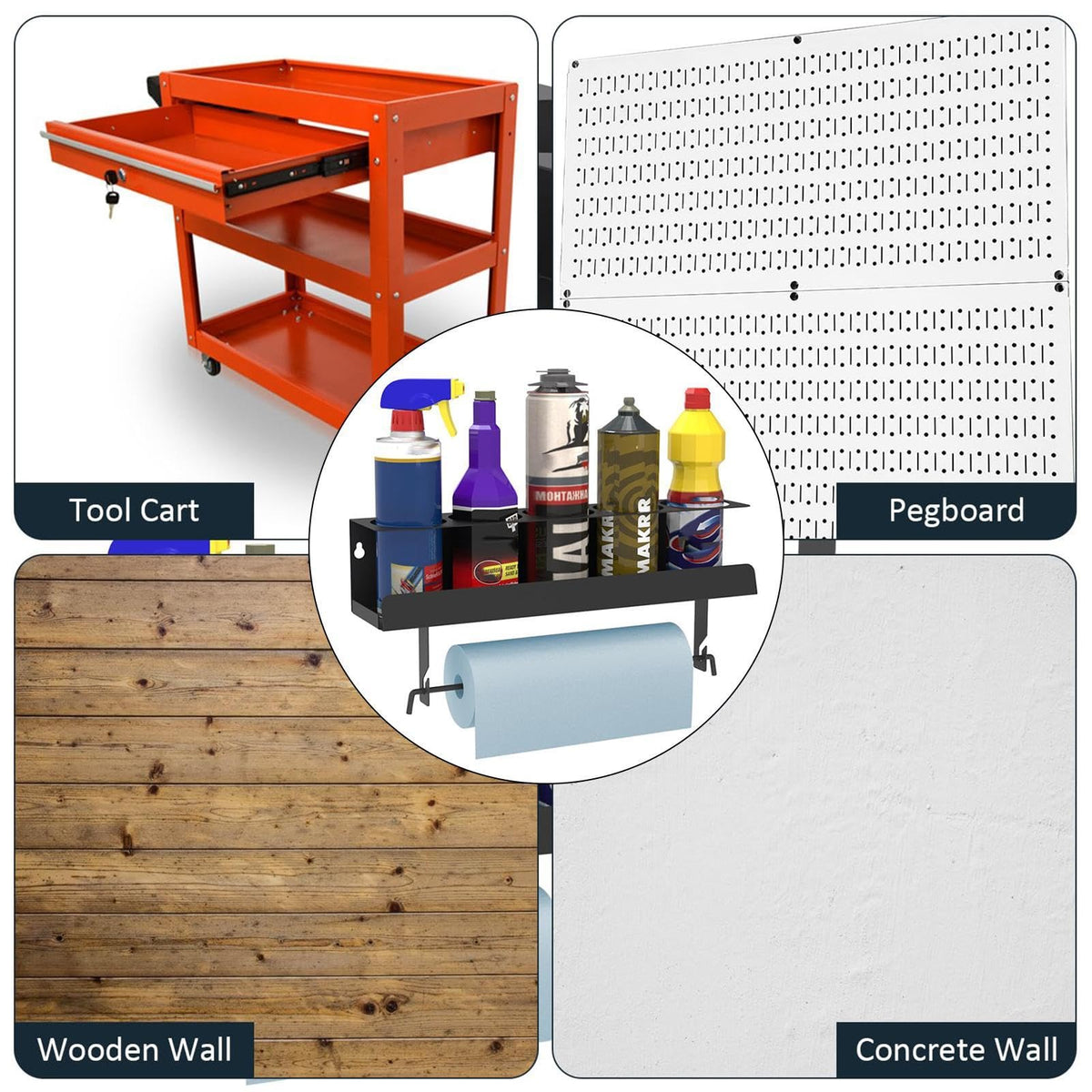 ShowrCove™ Spray Bottle Wall Rack