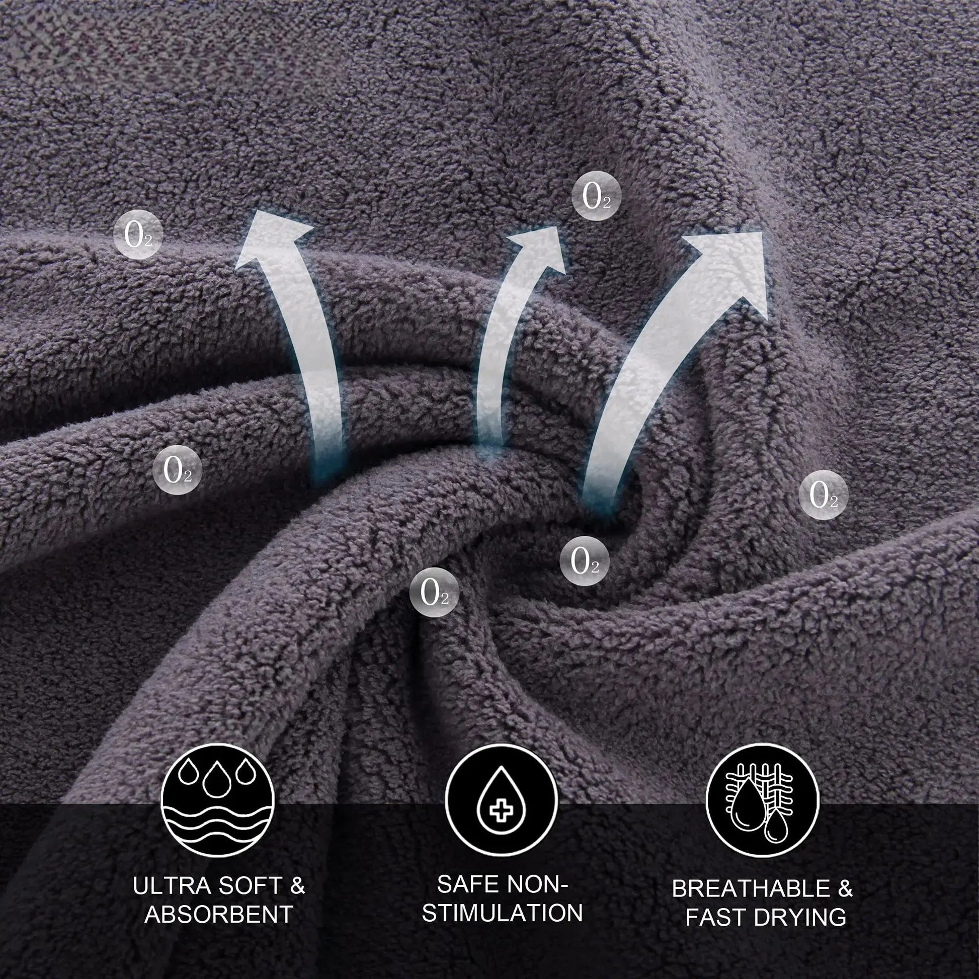 Goodinary® Microfiber Soft Absorbent Face Washcloths Set (3pcs) - Goodinary