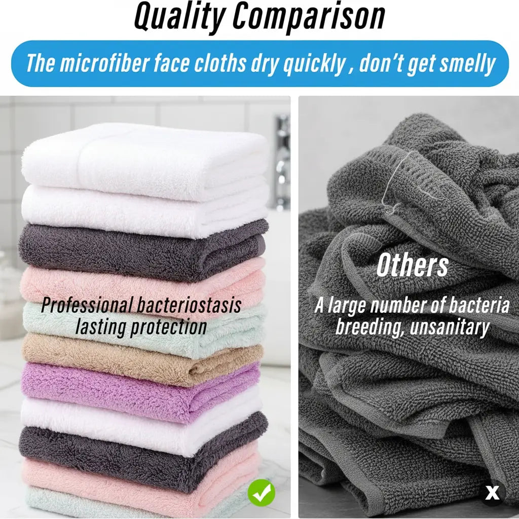 Goodinary® Microfiber Coral Fleece Towel Set (10 Pcs)
