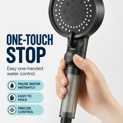 ShowrCove™ Turbo Flow 5-Mode Filtered Showerhead